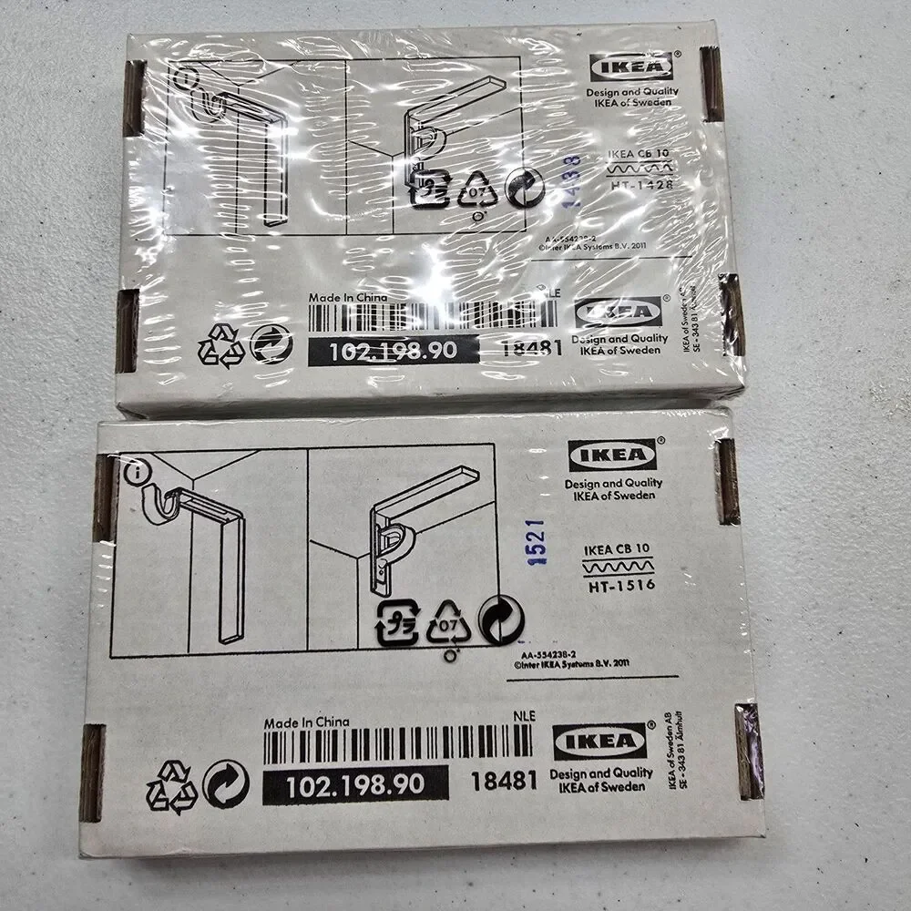 2 Pack IKEA Gray BETYDLIG Curtain Rod Wall Mount Ceiling Hanging Bracket